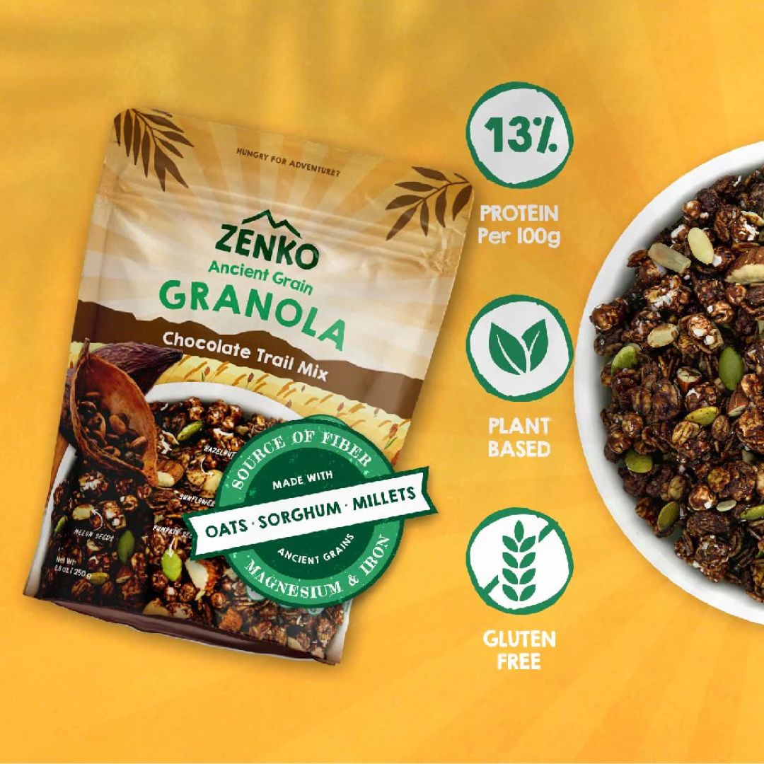 ZUBI BAKES POUCH GRANOLA CHOCOLATE MIX 